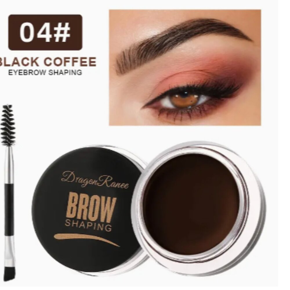 Brown brow pomade with brush applicator.  Smooth and easy to define.